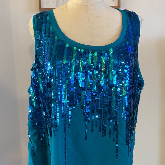 Lane Bryant 22/24 beautiful dressy sleeveless top - Picture 2 of 7